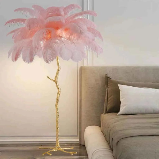 Decorative Resin Feather Floor Lamp – Elegant Lighting Accent