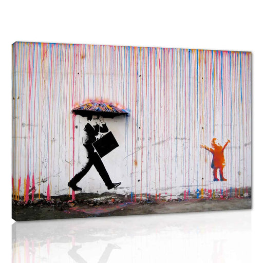 Banksy-Inspired Canvas Art – Edgy Urban Style Wall Decor