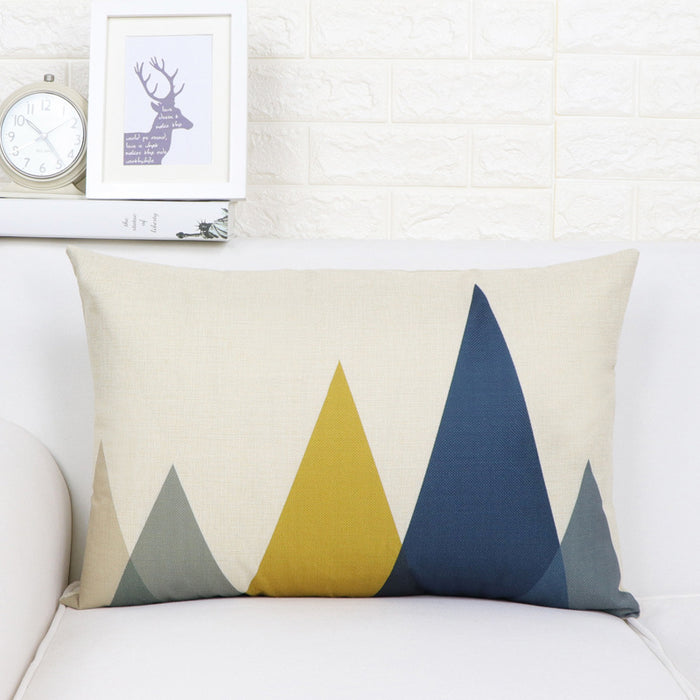 Nordic Elk Long Lumbar Pillow – Linen Back Cushion - DECORA™