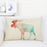 Nordic Elk Long Lumbar Pillow – Linen Back Cushion - DECORA™