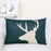 Nordic Elk Long Lumbar Pillow – Linen Back Cushion - DECORA™