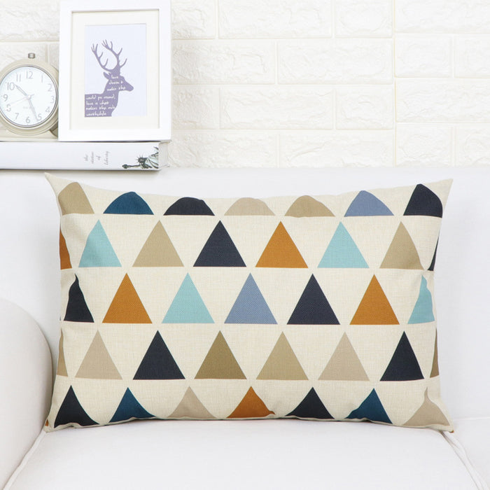 Nordic Elk Long Lumbar Pillow – Linen Back Cushion - DECORA™