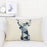 Nordic Elk Long Lumbar Pillow – Linen Back Cushion - DECORA™