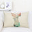 Nordic Elk Long Lumbar Pillow – Linen Back Cushion - DECORA™