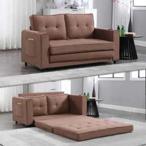3-in-1 Convertible Futon Sofa – From Seat to Sleep in Seconds