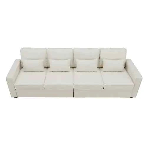 4-Seater Modern Linen Sofa – Comfort Meets Style
