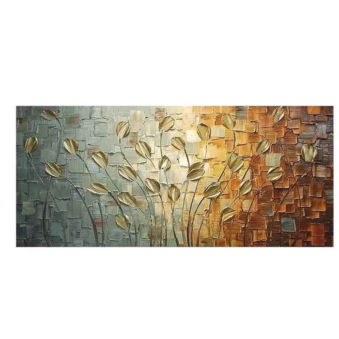 Abstract Leaves Canvas Print – Modern Home Decor Art