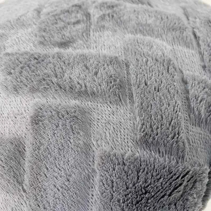 Luxury Faux Fur Throw Pillow Cover - 17x17in