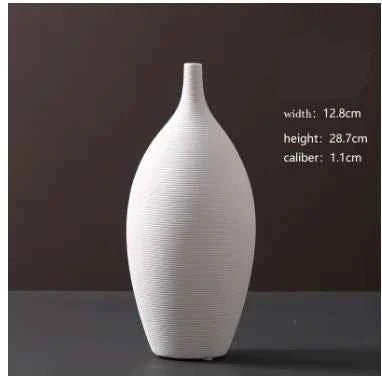 Minimalist White Ceramic Vase – Modern Home Decor Accent