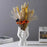 Nordic White Ceramic Body Art Vase – Modern Home Decor