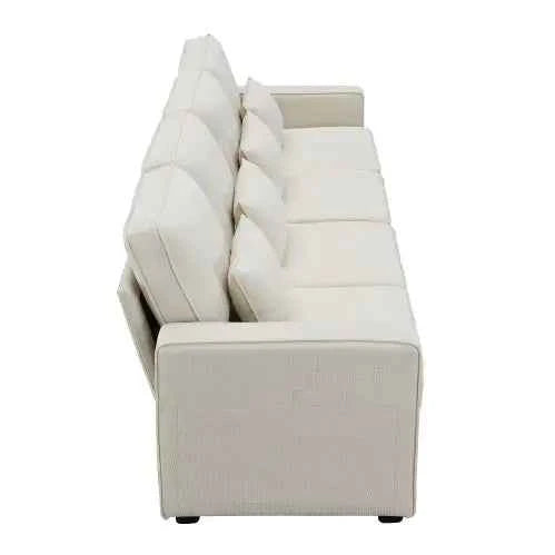 4-Seater Modern Linen Sofa – Comfort Meets Style