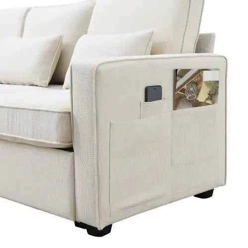 4-Seater Modern Linen Sofa – Comfort Meets Style