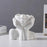 Nordic White Ceramic Body Art Vase – Modern Home Decor