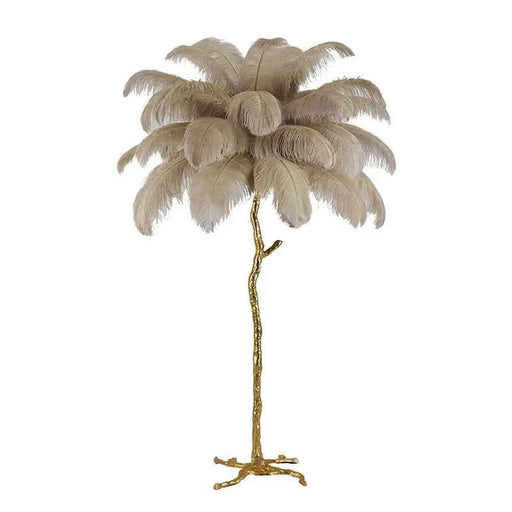 Feather Copper Floor Lamp – Elegant Modern Lighting