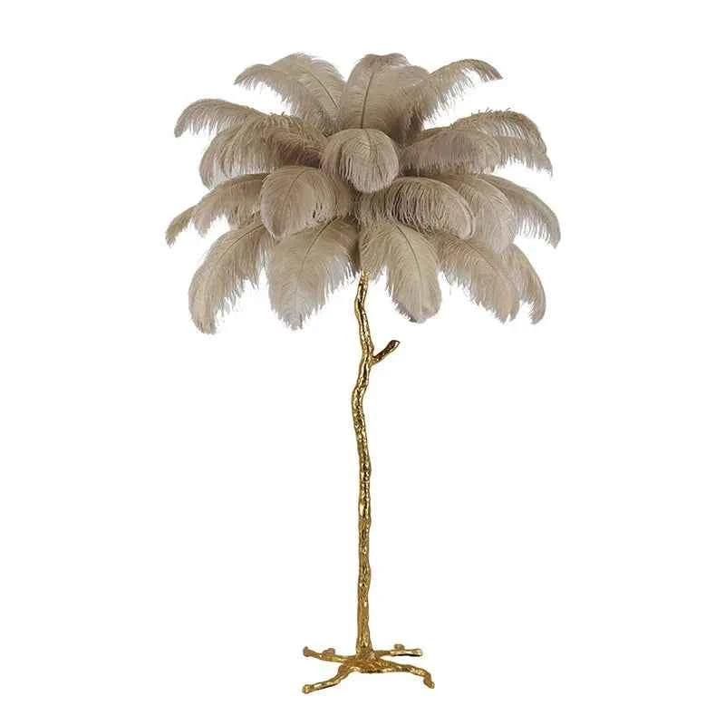 Feather Copper Floor Lamp – Elegant Modern Lighting