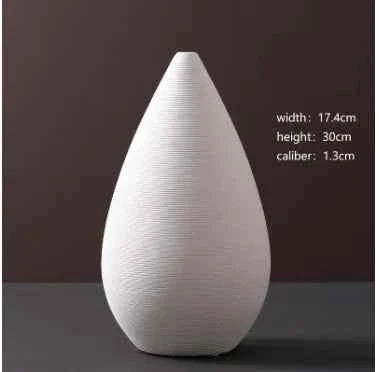 Minimalist White Ceramic Vase – Modern Home Decor Accent