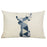 Nordic Elk Long Lumbar Pillow – Linen Back Cushion - DECORA™