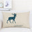 Nordic Elk Long Lumbar Pillow – Linen Back Cushion - DECORA™