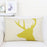 Nordic Elk Long Lumbar Pillow – Linen Back Cushion - DECORA™