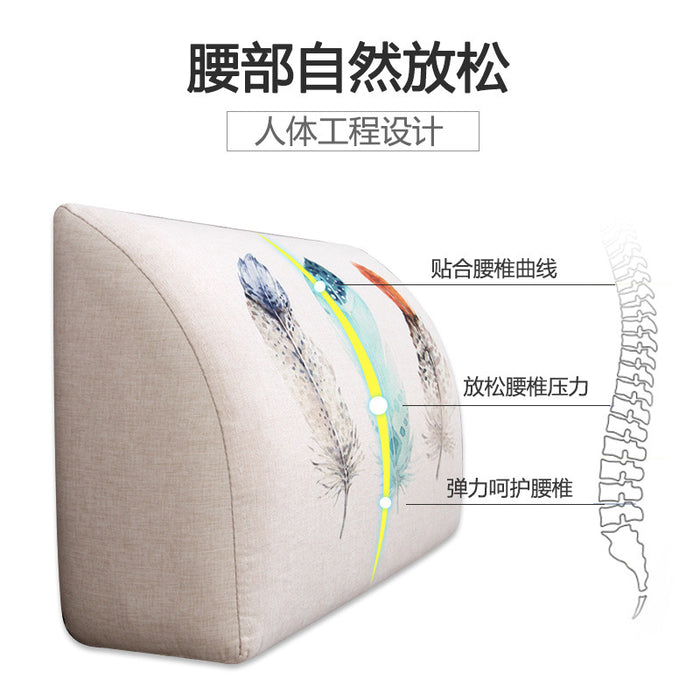 Triangular Lumbar Pillow – Sofa & Bed Back Support Cushion - DECORA™