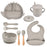 8-Piece Dinosaur Silicone Tableware Set for Kids