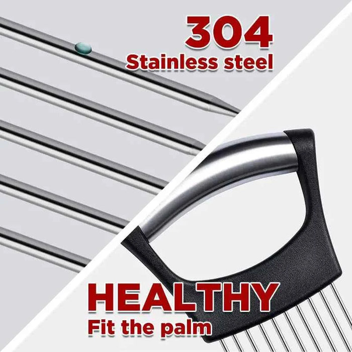 Stainless Steel Onion Slicer & Veggie Cutter Tool