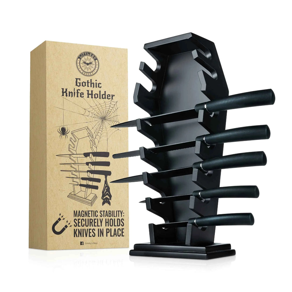 Coffin Knife Holder – Gothic Decor with Sharp Utility
