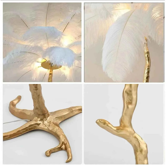 Decorative Resin Feather Floor Lamp – Elegant Lighting Accent