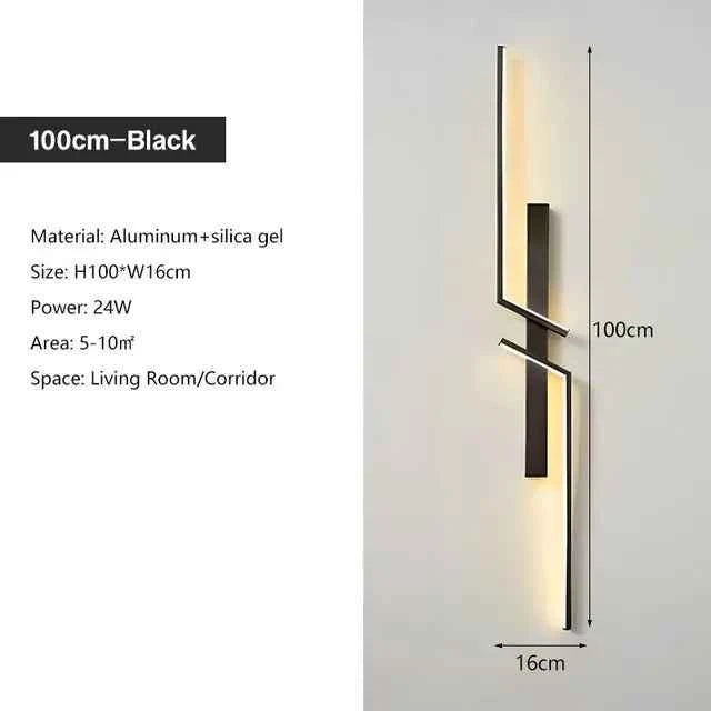 Modern Minimalist Long Wall Lamp for Bedroom & Living Room