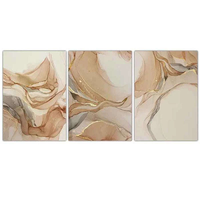 3pcs Abstract Marble Wall Art Posters – Modern Home Decor