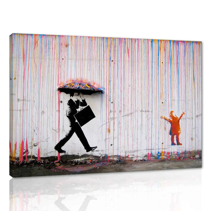 Banksy-Inspired Canvas Art – Edgy Urban Style Wall Decor