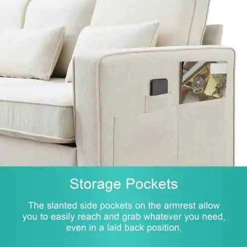 4-Seater Modern Linen Sofa – Comfort Meets Style