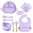 8-Piece Dinosaur Silicone Tableware Set for Kids