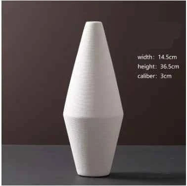 Minimalist White Ceramic Vase – Modern Home Decor Accent
