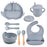 8-Piece Dinosaur Silicone Tableware Set for Kids