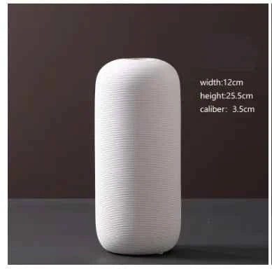 Minimalist White Ceramic Vase – Modern Home Decor Accent