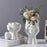 Nordic White Ceramic Body Art Vase – Modern Home Decor