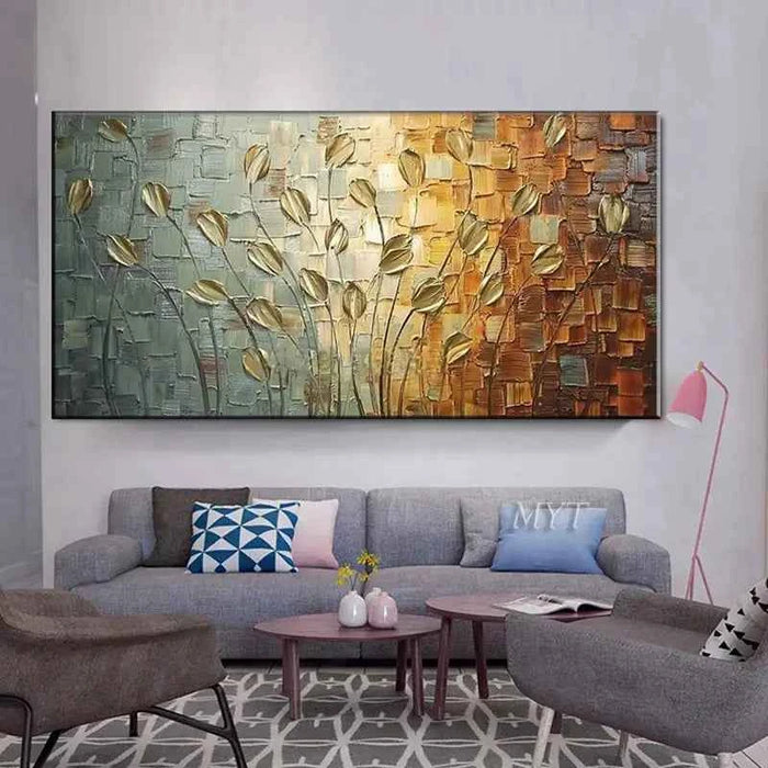 Abstract Leaves Canvas Print – Modern Home Decor Art