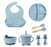 8-Piece Dinosaur Silicone Tableware Set for Kids