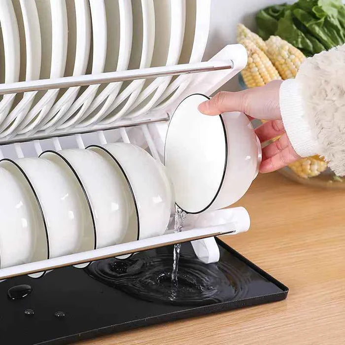 Folding Kitchen Draining Rack – Utensil & Dish Organizer