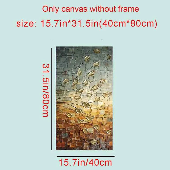 Abstract Leaves Canvas Print – Modern Home Decor Art