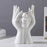 Nordic White Ceramic Body Art Vase – Modern Home Decor