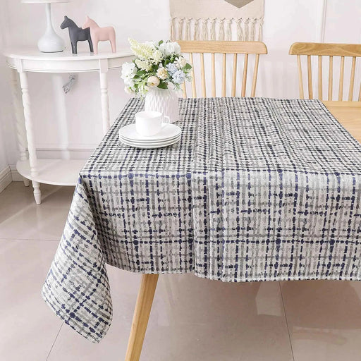Jacquard Ocean Weave Tablecloth – Elegant & Washable