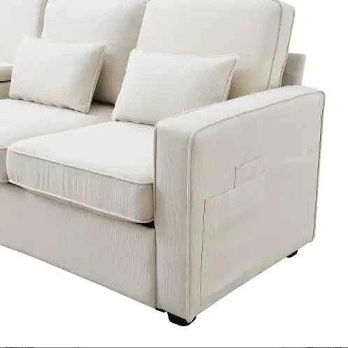 4-Seater Modern Linen Sofa – Comfort Meets Style