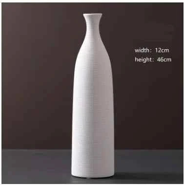 Minimalist White Ceramic Vase – Modern Home Decor Accent