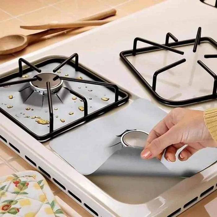 4PC Gas Stove Protector Cover – Heat-Resistant Kitchen Liners