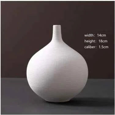 Minimalist White Ceramic Vase – Modern Home Decor Accent