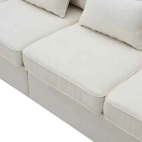 4-Seater Modern Linen Sofa – Comfort Meets Style
