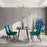 Black Modern MDF Kitchen Dining Table – Smart Home Ready