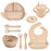 8-Piece Dinosaur Silicone Tableware Set for Kids